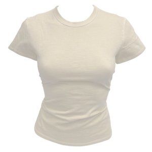 NWT Vintage Wash Stretch Ivory/Cream Tee Shirt - Women's Juniors Size M T-Shirts